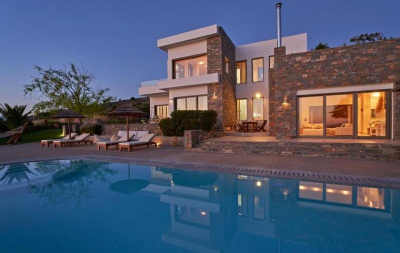 Schisma Eloundas Kreta, Schisma Eloundas: Exklusive Villa mit Meer- und Sonnenuntergangsblick zu verkaufen Haus kaufen